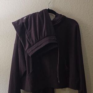 Fabletics Purple Jogger And Hoodie Set